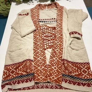 LUCKY BRAND BOHO NATIVE STYLE SWEATER